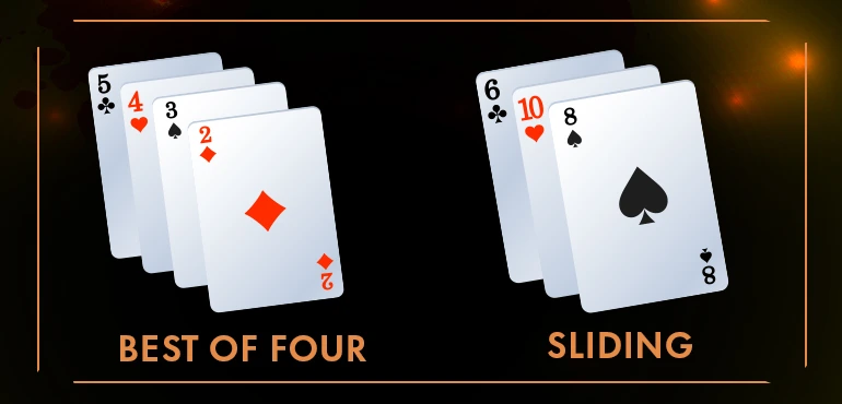Teen Patti Master कार्ड विविधताएँ - बेस्ट ऑफ़ फोर और स्लाइडिंग